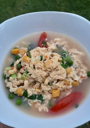 Foto resep Egg drop soup / sup telur