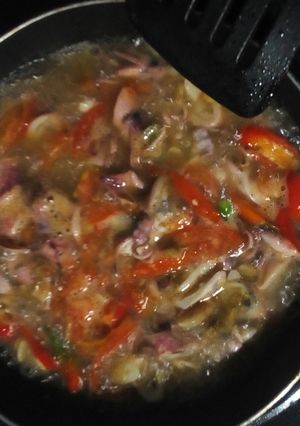 Foto resep Tumis cumi asin ceria