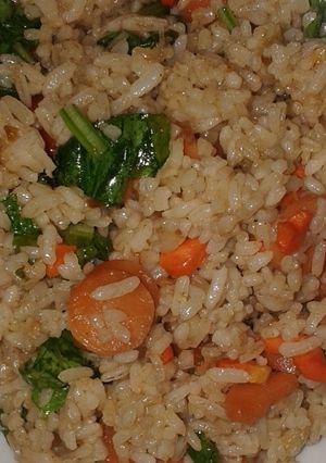 Foto resep Resep nasi goreng sosis sayuran simple