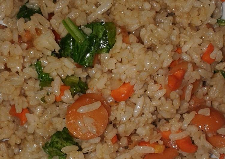 Resep nasi goreng sosis sayuran simple