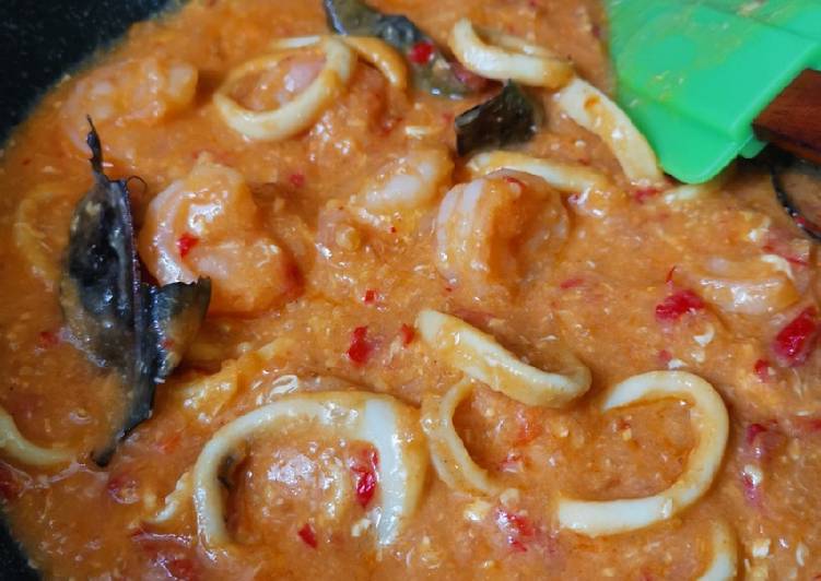 Resep Cumi udang saos padang Indonesian food yang Lezat Sekali