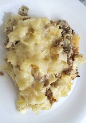 Darált húsos rakott tészta recept fotója