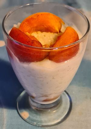 Une photo de Riz au lait aux abricots