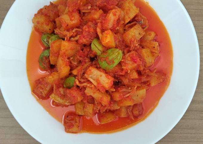 Resep Sambal goreng kentang teri pete Anti Gagal