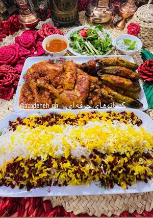 عکسی از دستور خورشت مرغ و کدو