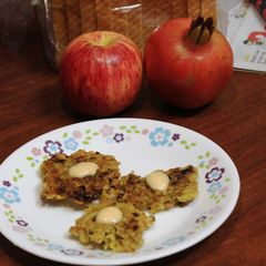 A picture of Tapioca Hash Browns with an Indian touch.