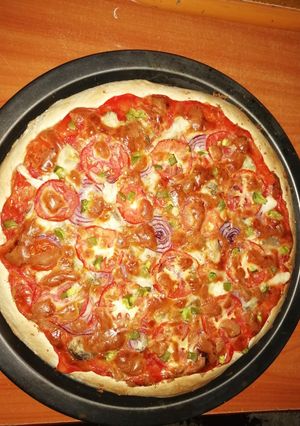 A picture of Beef pizza.