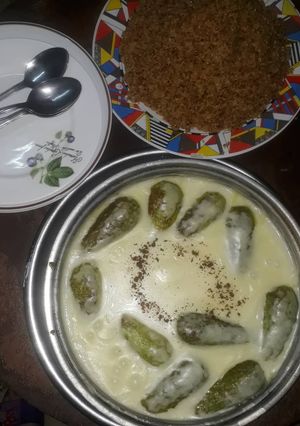 صورة لوصفة كوسا باللبن (شيخ المحشي)