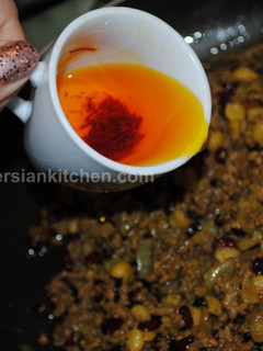 A picture of Azerbaijani Minced Meat Qeema  قیمه خشک اردبیلی.