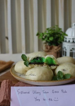 Foto resep Bakpao Cream Pandan Coklat