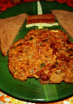 A picture of Fish omlette.