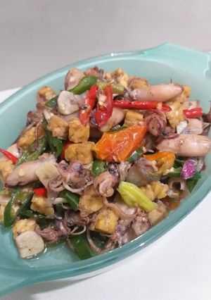 Foto resep Cumi Asin Cabe Ijo