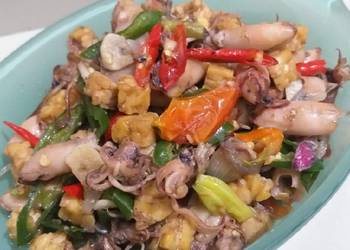 Mudah Cepat Memasak Cumi Asin Cabe Ijo Sedap Nikmat