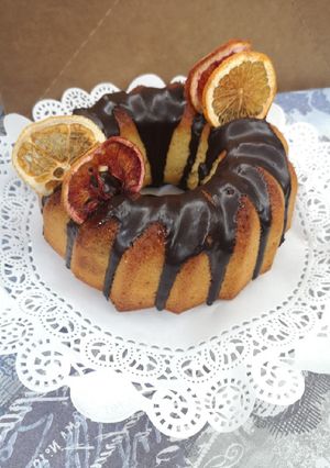 Une photo de Gâteau au yaourt et sa ganache chocolat