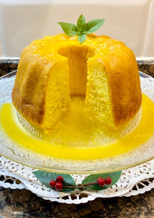 Una foto de Pastel de naranja muy húmedo