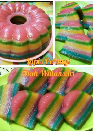 Foto resep Kue Lapis Pelangi takaran sendok