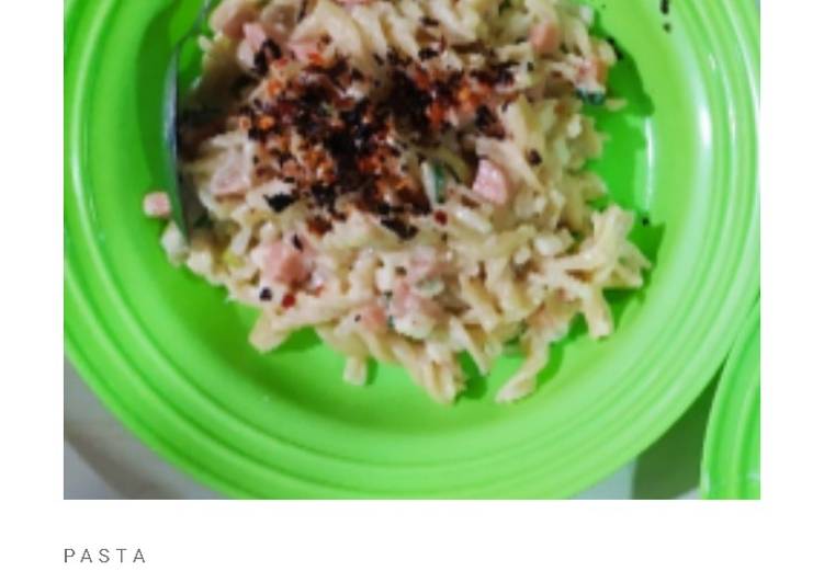 BIKIN NAGIH! Resep Simple Fusilli Carbonara