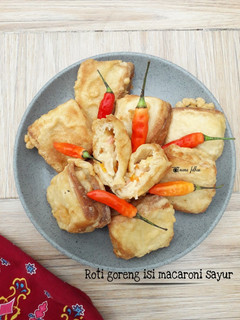 Foto resep Roti goreng isi macaroni sayur