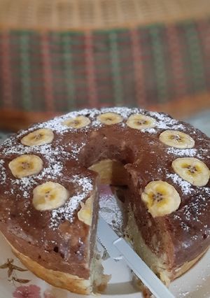 Foto resep Bolu pisang kukus two tone
