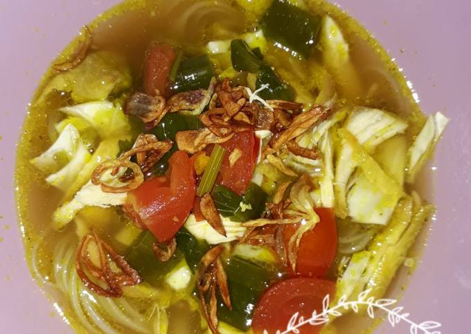 Soto Ayam bumbu jadi. Tanpa jeruk nipis