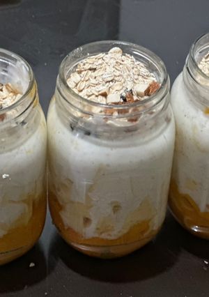 Una foto de Mason Jar mango manzana