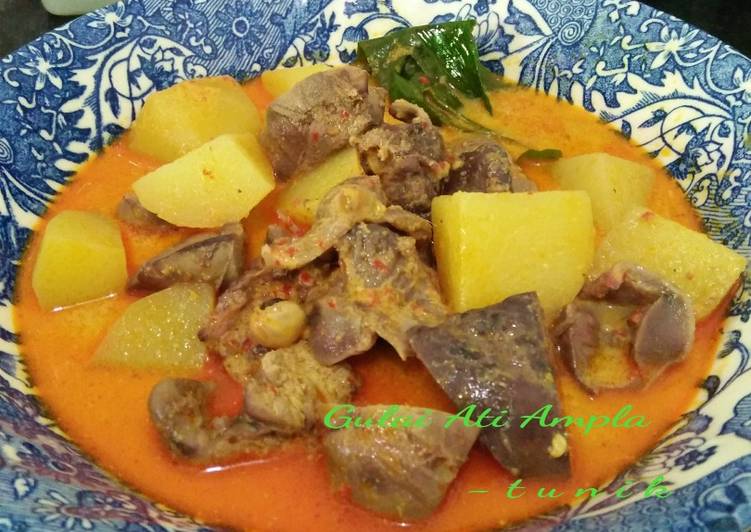 Langkah Membuat Gulai Ati Ampla, dengan daun kunyit Anti Gagal