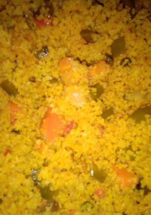 A picture of Stir fry couscous.