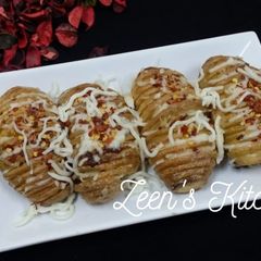 Baked Cheesy Hasselback Potatoes A picture of Baked Cheesy Hasselback Potatoes.