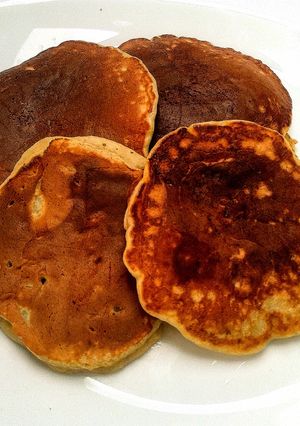Une photo de Pancakes banane et graines de lin