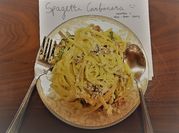 A picture of fettuccine carbonara