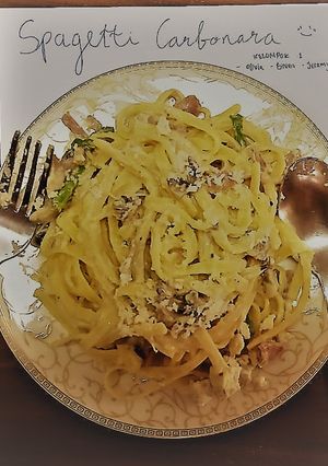 A picture of Carbonara Fettuccine.