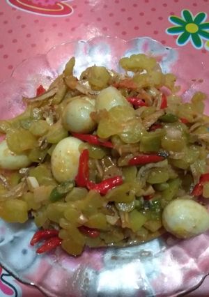 Foto resep Tumis pare anti pait, teri dan telur puyuh