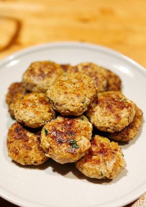 薑黃櫛瓜豬肉煎餅 的食譜成品照片
