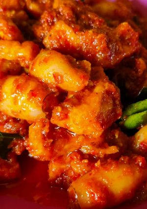 Foto resep Cumi goreng pedas daun jeruk