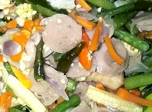 Foto resep Oseng² buncis,wortel,jagung keputren dan baso