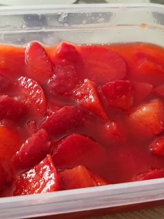 Una foto de Fresas en almíbar
