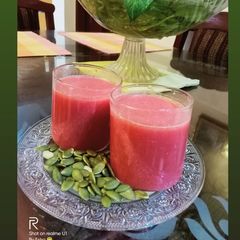A picture of Rosted pumpkin & beetroot shots.