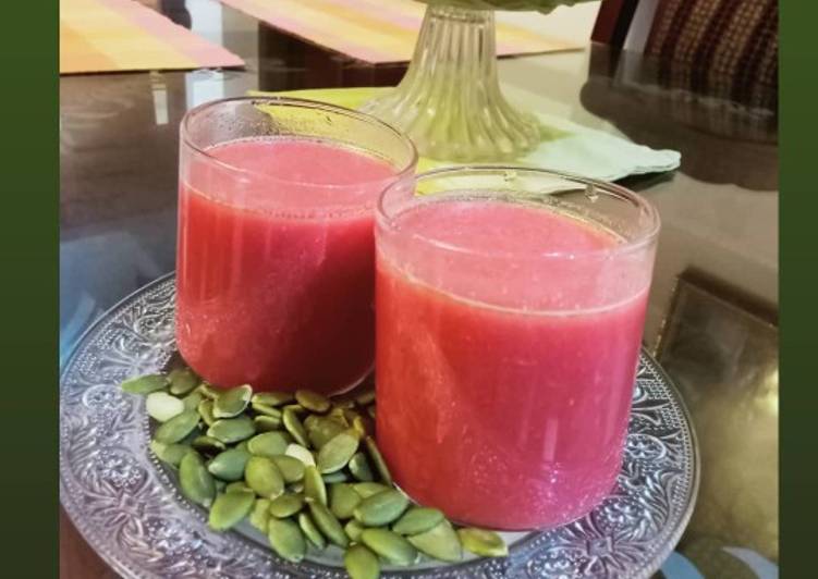 Recipe of Quick Rosted pumpkin &amp; beetroot shots