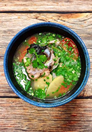 Hình của món Canh Đầu Cá Nhồng Nấu Ngọt.