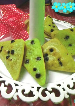 Foto resep Kue Cubit Pandan & Durian with Sandwich maker