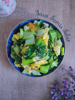 Foto resep Sawi Tumis Telur