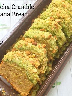 Foto resep Matcha Crumble Banana Bread