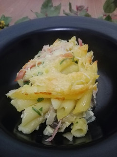 Una foto de Lasaña de macarrones con champiñones