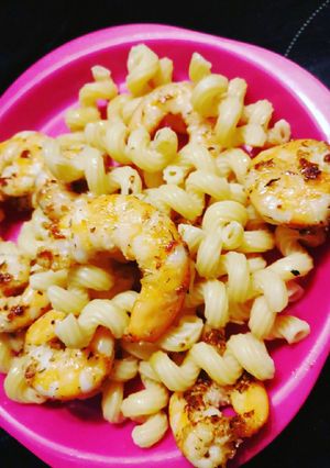 Une photo de Pâtes aux crevettes 🦐