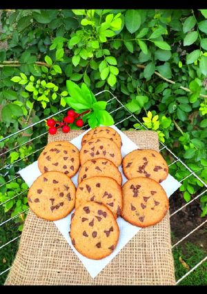 A picture of Chocolate chip cookies.