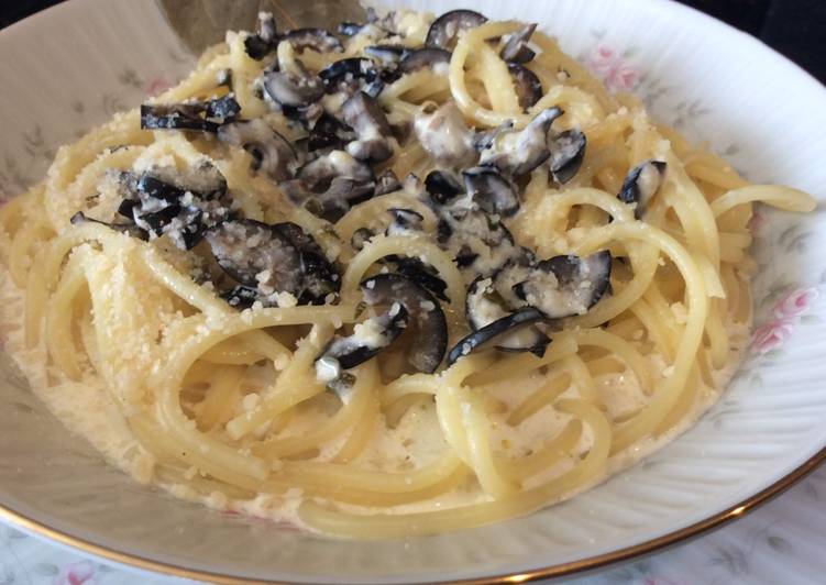 Recipe of Homemade Black Olives and Capers in a Cream Sauce