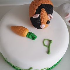 Vanilla sponge birthday cake A picture of Vanilla sponge birthday cake.