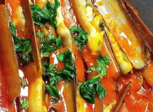 Foto resep Kerang Bambu saus Padang simpel