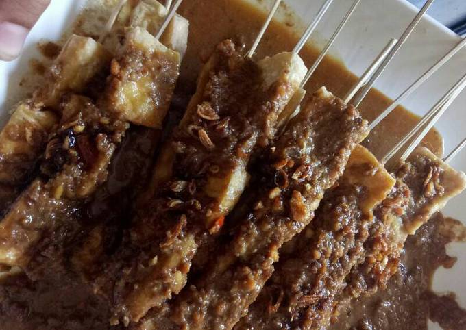 Sate tahu/saos kacang tahu/klw bahasa padang atua2 tahu