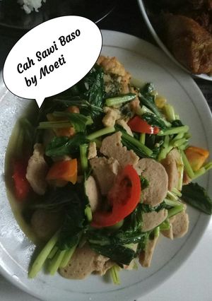 Foto resep Cah sawi baso ala Moeti